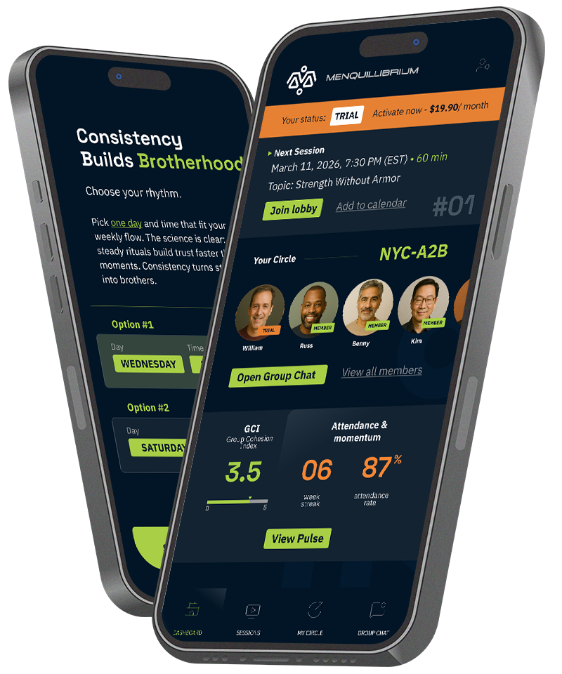 Menquilibrium app home screen